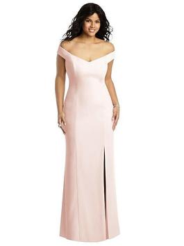 Dessy Collection Pink Size 12 Floor Length Side slit Dress on Queenly