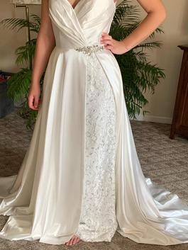 Sherri Hill White Size 4 50 Off Overskirt Pageant Jewelled Straight Dress on Queenly
