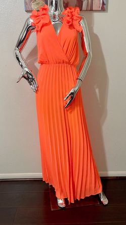 Orange Size 14 Straight Dress on Queenly
