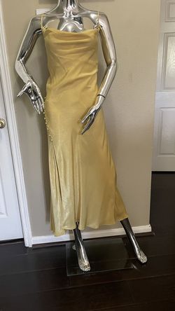 Yellow Size 12 Side slit Dress on Queenly