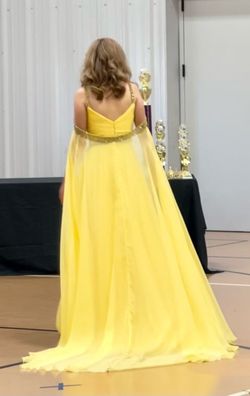 Sherri Hill Yellow Size 6 Floor Length Black Tie A-line Dress on Queenly
