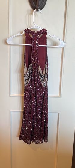 Sherri Hill Purple Size 0 Black Tie Midi Cocktail Dress on Queenly