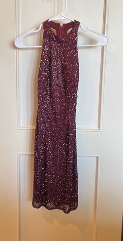Sherri Hill Purple Size 0 Black Tie Midi Cocktail Dress on Queenly