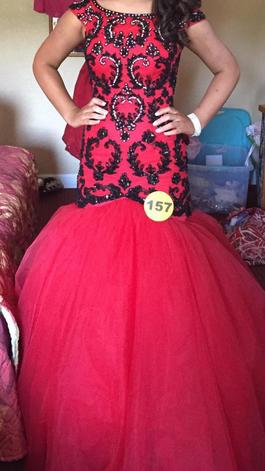 Sherri Hill Red Size 2 $300 Floor Length Sequin Mermaid Dress on Queenly
