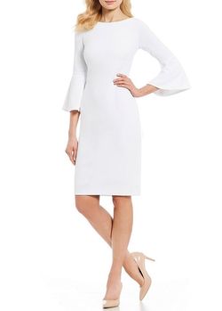 Calvin Klein White Size 4 Bridal Shower 50 Off Summer Cocktail Dress on Queenly