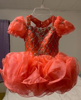 Ritzee Orange Size 0 50 Off Ball gown on Queenly