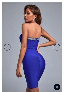 Bella Barnett Blue Size 0 Midi Cocktail Dress on Queenly