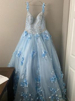 Princessa Ariana Vara Blue Size 12 Cape Ball gown on Queenly