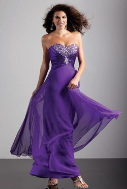 Style 93212 Mori Lee Flaunt Purple Size 14 Tall Height Corset Plus Size A-line Dress on Queenly