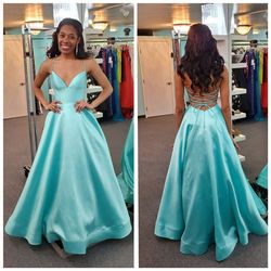 Sherri Hill Blue Size 4 50 Off A-line Dress on Queenly