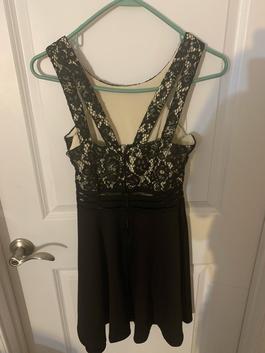 Speechless Black Tie Size 8 Floor Length Cocktail Dress on Queenly