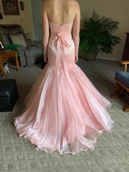 Sherri Hill Pink Size 2 Floor Length Belt Black Tie Mermaid Dress on Queenly