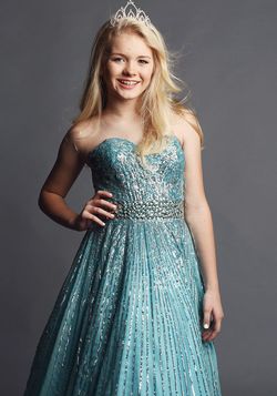 Sherri Hill Blue Size 0 Sweetheart Jewelled Appearance Straight Dress on Queenly