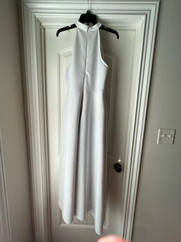 White Size 12 Jumpsuit Dress on Queenly