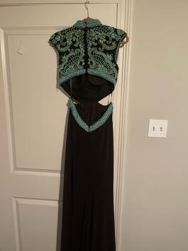 Alyce Paris Black Size 8 Floor Length Jewelled Prom High Neck Straight Dress on Queenly
