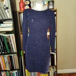 Vintage Navy Blue Size 10 Mini Cocktail Dress on Queenly
