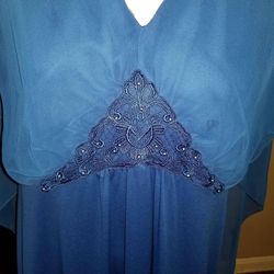 Vintage Blue Size 16 A-line Dress on Queenly