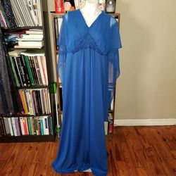 Vintage Blue Size 16 A-line Dress on Queenly