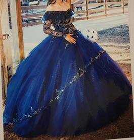 Style #89235 Vizcaya By Mori Lee Blue Size 00 Corset Lace Ball gown on Queenly