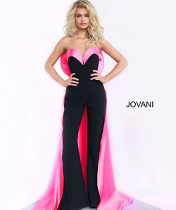 Jovani Black Size 12 Strapless Floor Length Jumpsuit Dress on Queenly