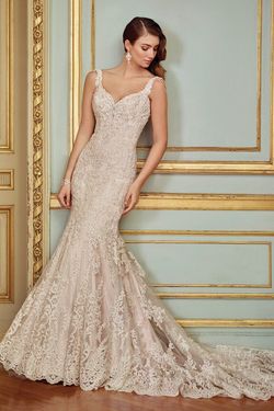 Style 117288 Martin Thornburg Nude Size 18 Sequin Train Tall Height Mermaid Dress on Queenly