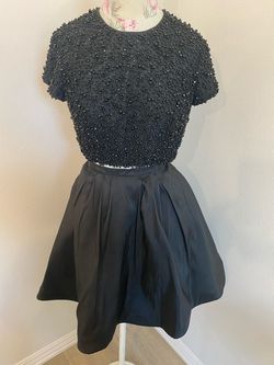 Sherri Hill Black Size 6 Appearance Midi Bachelorette Backless Cocktail Dress on Queenly
