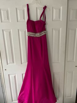 Mac Duggal Pink Size 4 Floor Length Jewelled Mermaid Dress on Queenly