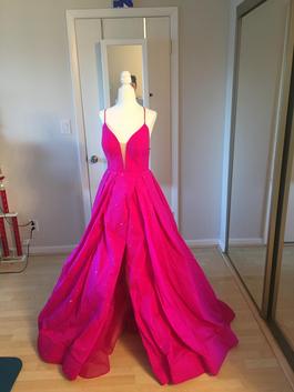 Tarik Ediz Hot Pink Size 4 50 Off 70 Off Custom Spaghetti Strap Ball gown on Queenly
