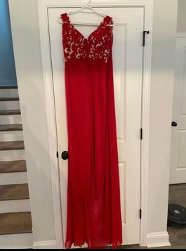 Jovani Red Size 2 Cape Floor Length Jumpsuit Dress on Queenly