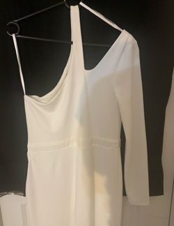 City Studios White Size 8 Floor Length Summer Jumpsuit Dress on Queenly