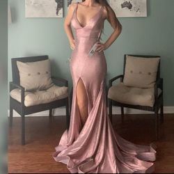 Jovani Pink Size 00 Pageant Shiny Mermaid Dress on Queenly