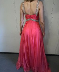 Sherri Hill Pink Size 4 Black Tie A-line Dress on Queenly