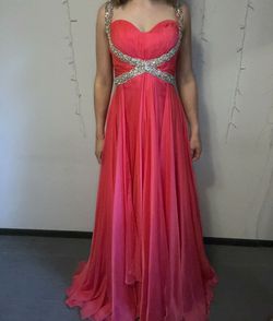 Sherri Hill Pink Size 4 Black Tie A-line Dress on Queenly