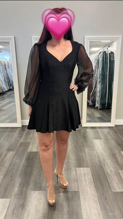 Johnathan Kayne Black Size 4 Midi Cocktail Dress on Queenly