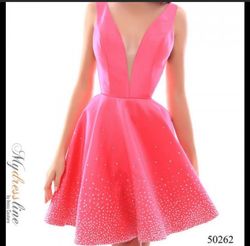 Tarik Ediz Pink Size 6 Jewelled Midi Sorority Formal Free Shipping Euphoria Cocktail Dress on Queenly
