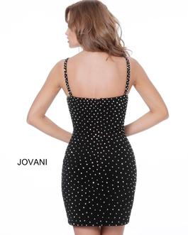 Jovani Black Size 10 50 Off Spaghetti Strap Velvet Euphoria Cocktail Dress on Queenly