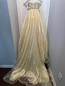 Mac Duggal Yellow Size 4 Ball Gown 50 Off Sweetheart Train Dress on Queenly