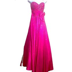 Jovani Pink Size 4 Floor Length Military Pageant A-line Dress on Queenly