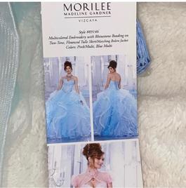MoriLee Blue Size 8 Mori Lee Black Tie Ball gown on Queenly