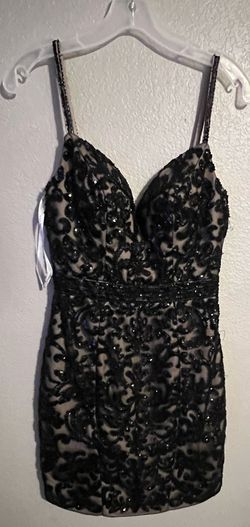 Ellie Wilde Black Size 4 Sequin 50 Off A-line Dress on Queenly