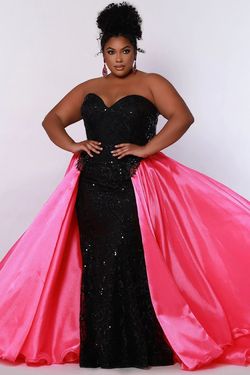 Style JK2206 Sydneys Closet Pink Size 16 Black Tie Pageant Ball gown on Queenly