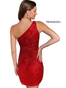 Style 3830 Primavera Red Size 8 Midi Cocktail Dress on Queenly