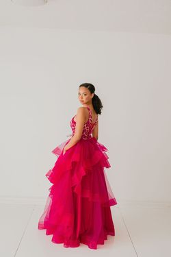 Style Holly Lucci Lu Pink Size 10 Fitted Tall Height Tulle Ball gown on Queenly