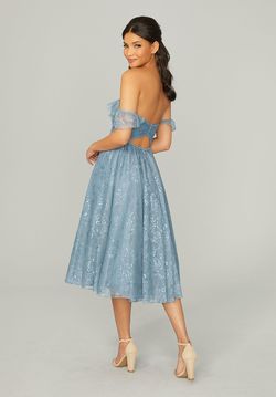 Style Rory MoriLee Blue Size 12 Strapless Mini Cocktail Dress on Queenly
