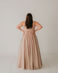 Style Stevie Sydneys Closet Nude Size 16 Floor Length Overskirt Wedding Guest Ball gown on Queenly