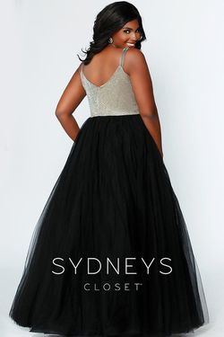 Style Simone Sydneys Closet Black Size 20 Spaghetti Strap Floor Length Ball gown on Queenly
