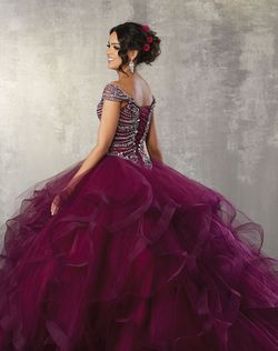 Style Serena MoriLee Purple Size 2 Tulle Corset Quinceanera Floor Length Ball gown on Queenly