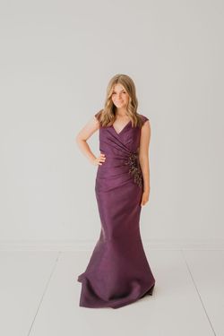 Style Myla MoriLee Purple Size 12 Floor Length Plus Size Mermaid Dress on Queenly