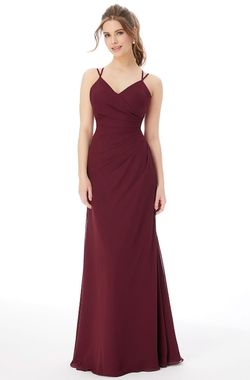 Style Rose MoriLee Red Size 14 Tall Height Burgundy Rose Floor Length Straight Dress on Queenly