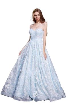 Style Sammantha Jadore Blue Size 8 Prom Tall Height Ball gown on Queenly